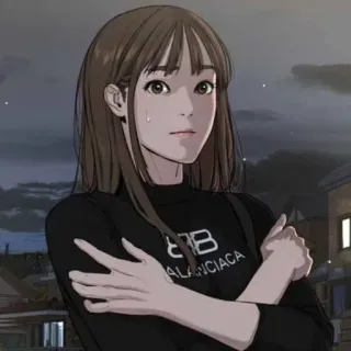 🌸 ec4af722 여자, 캐릭터, 디지털 아트, 갈색 머리, 일러스트, 인물 사진 telegram sticker