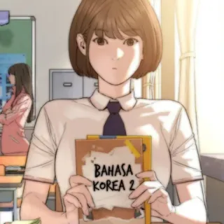 💌 3109414a BAHASA KOREA 2 学校, 韩语, 语言, 青少年, 学生, 书 telegram sticker