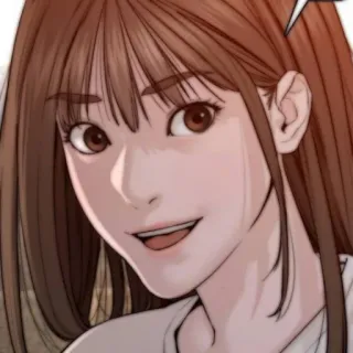 💌 f0b13b94 女人, 女孩, 脸, 肖像, 微笑, 动漫 telegram sticker