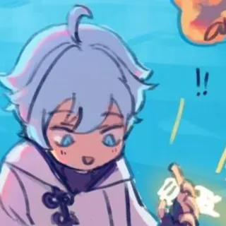 ☺️ 85d3e077 Chongyun Genshin Impact 原神, 重云, 动漫, 角色, 游戏, 冰, 冰元素 telegram sticker