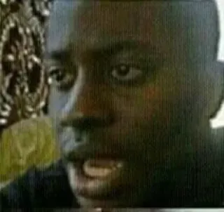 😟 52b916d2 Gesicht, Person, Meme, Reaktion, Emotion, Schwarzer Mann telegram sticker