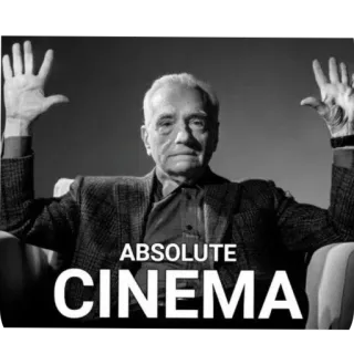 ✋ 5dcdbe46 ABSOLUTE CINEMA Kino, Film, Film, absolut, Unterhaltung telegram sticker