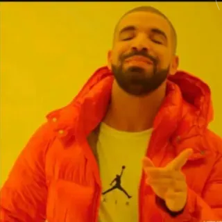 👍 7342241a Drake drake, meme, promi, zustimmung, glücklich, rapper telegram sticker