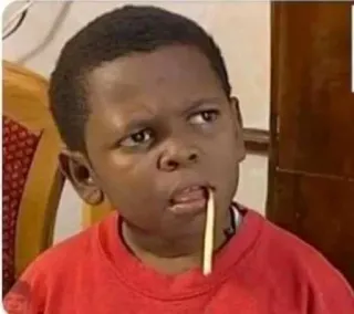 🤨 87ae4a87 Meme, Lustig, Reaktion, Kind, Ausdruck telegram sticker