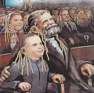 👂 be5b6fe5 Leute, Theater, Spaghetti, Pasta, Lustig, Publikum, Bizarr telegram sticker