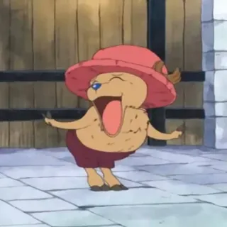 😽 04acabd1 Tony Tony Chopper One Piece Anime, Manga, Reno, Feliz, Lindo telegram sticker