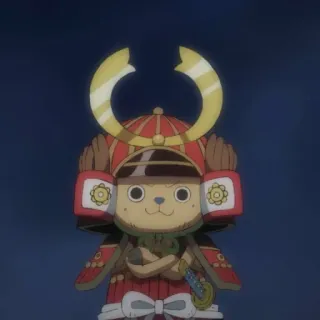 😼 0d976f91 Tony Tony Chopper One Piece anime, samurái, lindo, dibujos animados, picadora telegram sticker