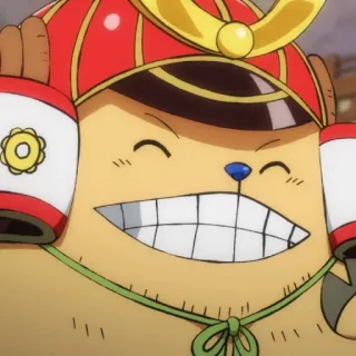 🧸 edc4e175 Chopper One Piece Anime, Dibujos animados, Feliz, Sonriente, Mono telegram sticker