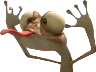 😛 2c568a0e ящерица, мультик, смешной, язык, глаза whatsapp sticker