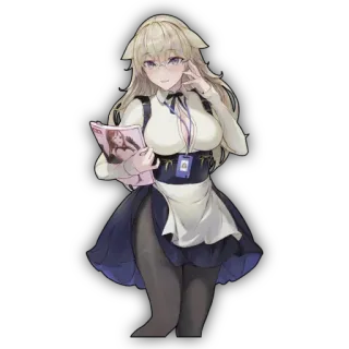 🔥 05853916 ragazza anime, orecchie da gatto, cameriera, illustrazione, carino telegram sticker