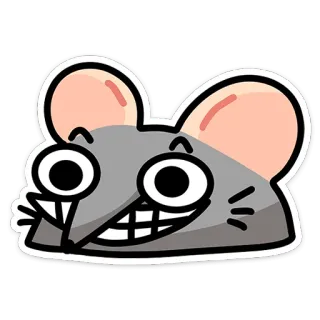 😁 731b22f8 mouse, cartoon, animal, funny, meme, illustration telegram sticker