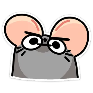 🤪 eceaf6db mouse, cartoon, sticker, animal, glasses, cute telegram sticker