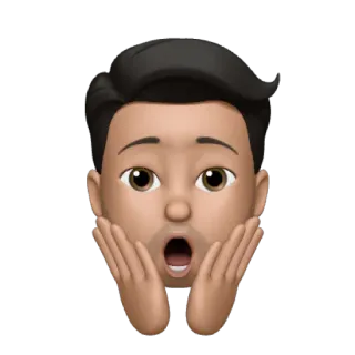 😱 a0f5984e geschockt, überrascht, Emoji, Memoji, Gesicht, offener Mund, Ausdruck, Reaktion whatsapp sticker