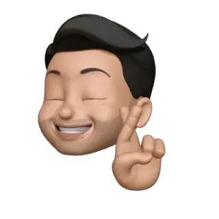 🤞 daab9319 memoji, emoji, person, daumen drücken, glück, wünschen, optimistisch, hoffnung whatsapp sticker