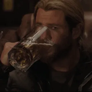 ⚡️ 08c76755 Thor beer, drinking, marvel, superhero telegram sticker