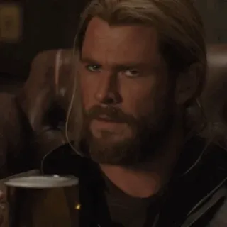 ⚡️ 454bd6fd Thor Marvel, superhero, Thor, beer, movie character telegram sticker