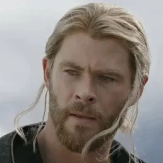 ⚡️ 734579e9 Thor Marvel, superhero, god, blonde, Chris Hemsworth, Avenger telegram sticker