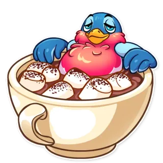 Chris the Bullfinch whatsapp stickers