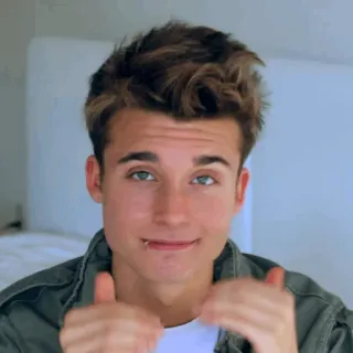 🐠 64b5484b man, thumbs up, teen, positive, handsome telegram sticker