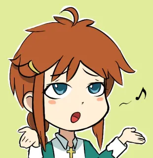 🎶 45f7af76 Cartone animato, Anime, Manga, Personaggio, Carino, Ragazza whatsapp sticker