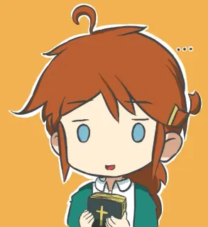 😶 7016d85c Anime, Chibi, Ragazza, Bibbia, Religione, Cartoni animati, Libro whatsapp sticker