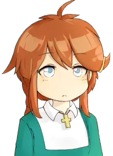 😕 e8c73aae Anime, Ragazza, Croce, Cartone animato, Personaggio, Arte whatsapp sticker