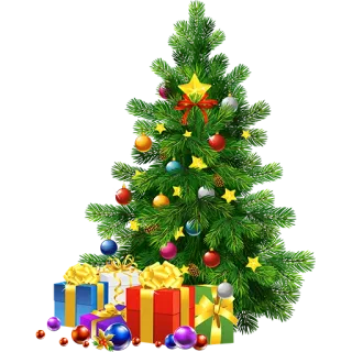 🎅 30a27744 christmas tree, gifts, christmas, holiday, ornaments, celebration telegram sticker