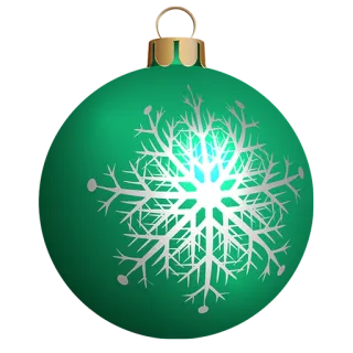🎅 5d66bff9 christmas ornament, green, snowflake, holiday, decoration, christmas telegram sticker