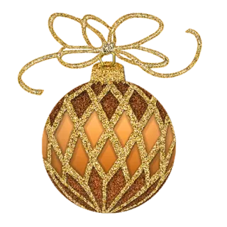 🎅 63e4bc46 ornament, christmas, christmas ornament, gold telegram sticker