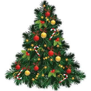 🎅 e539777f Christmas tree, Christmas, ornaments, holiday, decoration, festive telegram sticker