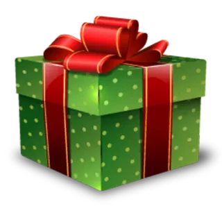🎅 e8c3ddf3 present, gift, green, red, ribbon, christmas, celebration telegram sticker