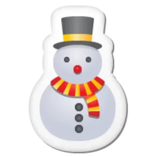 ☃ 114025a7 雪人, 冬天, 节日, 围巾, 帽子, 卡通 telegram sticker