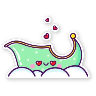 ❄ 4493f56e karpet terbang, karpet ajaib, kartun, hati, awan, imut telegram sticker