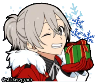 🎄 14d67bec @stickerzgram 애니메이션, 만화, 선물, 휴일, 크리스마스, 겨울 whatsapp sticker