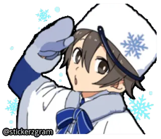 🎄 3148a5b4 @stickerzgram 애니메이션, 만화, 겨울, 눈, 눈송이, 귀여운 whatsapp sticker