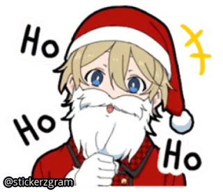 🎄 47e4017c Ho Ho Ho 크리스마스, 산타, 호호호, 애니, 사수자리 whatsapp sticker