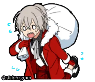 🎄 9e5207cd @stickerzgram 애니메이션, 캐릭터, 크리스마스, 산타, 휴일, 만화 whatsapp sticker