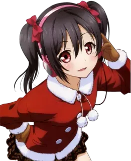 🎧 9fea15a1 Nico Yazawa Love Live! アニメ, キャラクター, 矢澤にこ, ラブライブ, クリスマス, 冬, アイドル telegram sticker