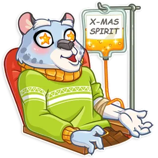 🤩 0e167177 X-MAS SPIRIT 圣诞节, 酒精, 熊, 烈酒, 圣诞节, 假期 telegram sticker
