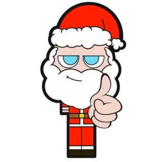 👍 04dfcd67 papá noel, navidad, vacaciones, dibujos animados, pulgar arriba, festivo telegram sticker