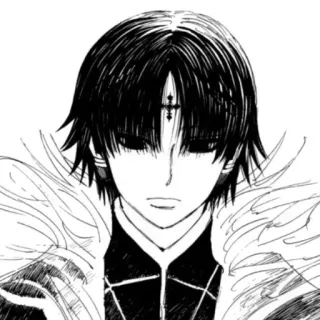 🤨 5a29fcf5 Chrollo Lucilfer Hunter x Hunter คุโรโร่ ลูซิเฟอร์, Hunter x Hunter, อนิเมะ, มังงะ, กองโจรเงามายา, ตัวละคร telegram sticker