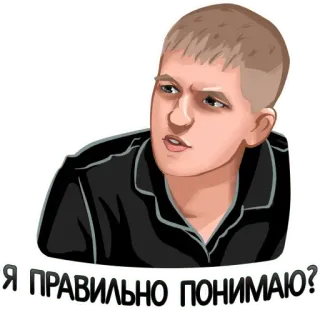 😕 b346414e Я ПРАВИЛЬНО ПОНИМАЮ? รัสเซีย, คำถาม, ใบหน้า, ผู้ชาย, การ์ตูน, สติกเกอร์, กำลังคิด telegram sticker