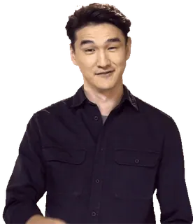 😁 809fc150 man, portrait, person, male, black shirt whatsapp sticker