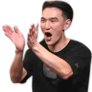 👏 f9646248 Mann, feiernd, applaudierend, klatschen, Erfolg, begeistert telegram sticker