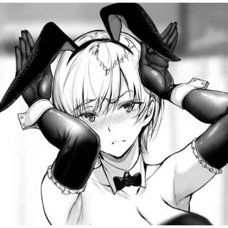 🐰 838758f1 Аниме, Девушка-зайчик, Манга telegram sticker