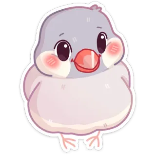 🥺 9d442485 鸟, 可爱, 贴纸, 鸟类, 动物 telegram sticker