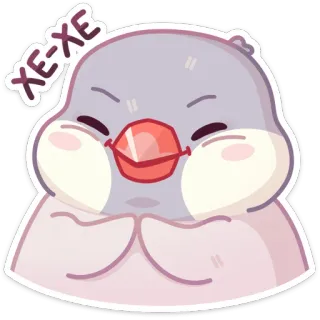 😈 c765652c XE-XE 鸟, 卡通, 可爱, 动物, 贴纸, xexe telegram sticker