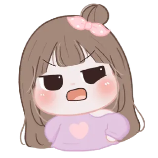 🐤 afc437f5 Cartone animato, Ragazza, Carino, Rosa, Anime, Kawaii, Adesivo whatsapp sticker