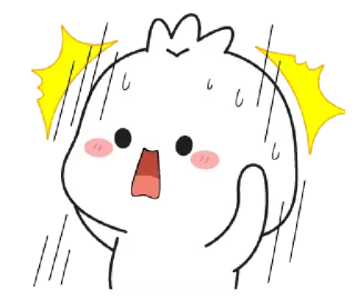 😱 70cd8fac 漫画, 絵文字, ショック, びっくり, 可愛い, 不安, 汗 telegram sticker