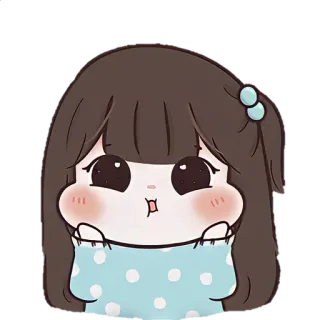 🎐 237834b7 可愛い, ちび, 女の子, 漫画, ステッカー telegram sticker